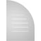 Ekena Millwork Quarter Round Top Left Surface Mount PVC Gable Vent w/ 3-1/2"W x 1"P Standard Frame, 18"W x 26"H GVPQL18X2601SF - alternate 3